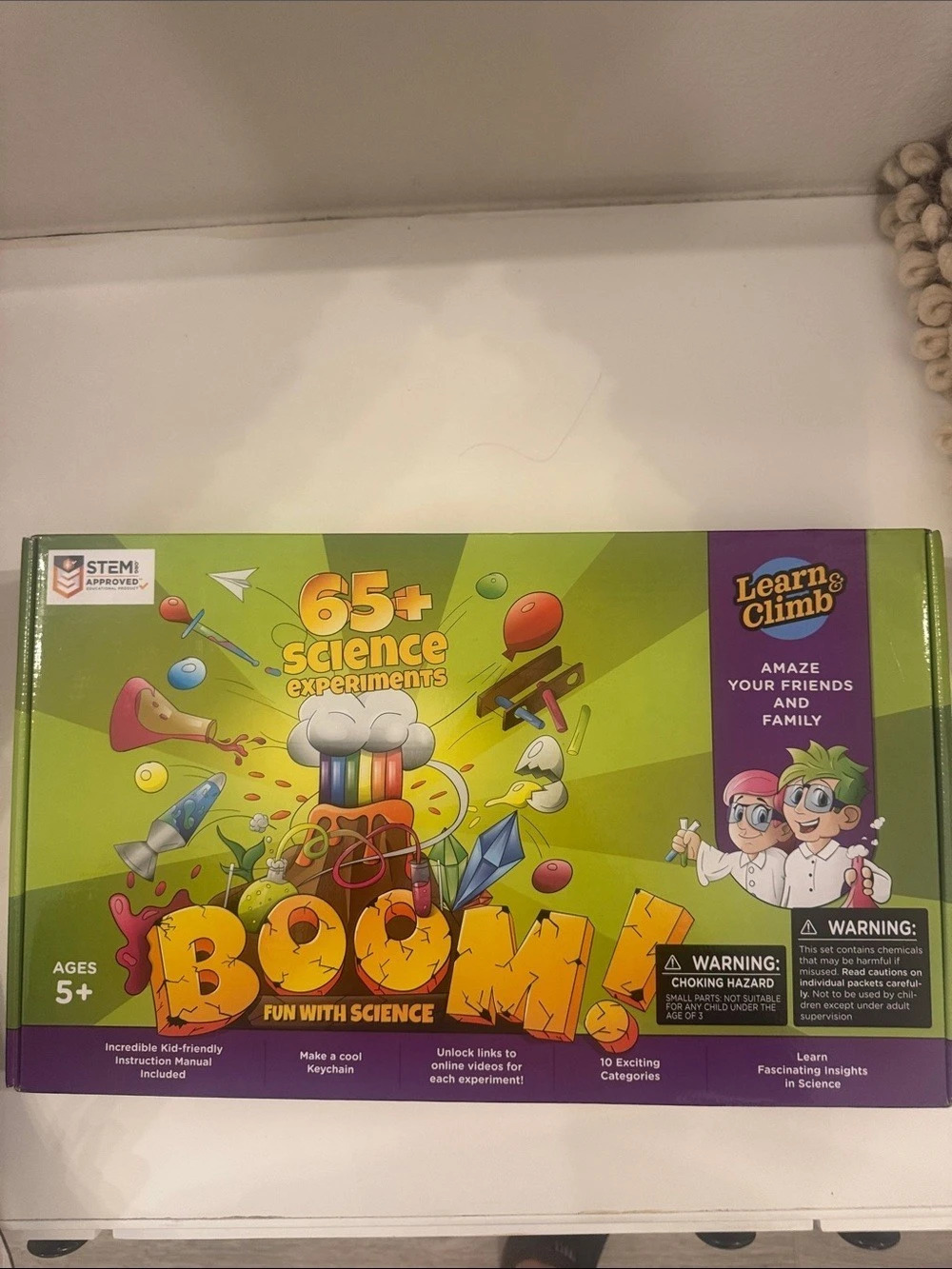 Learning Resources 65+ Science Experiments STEM Kit Green Purple